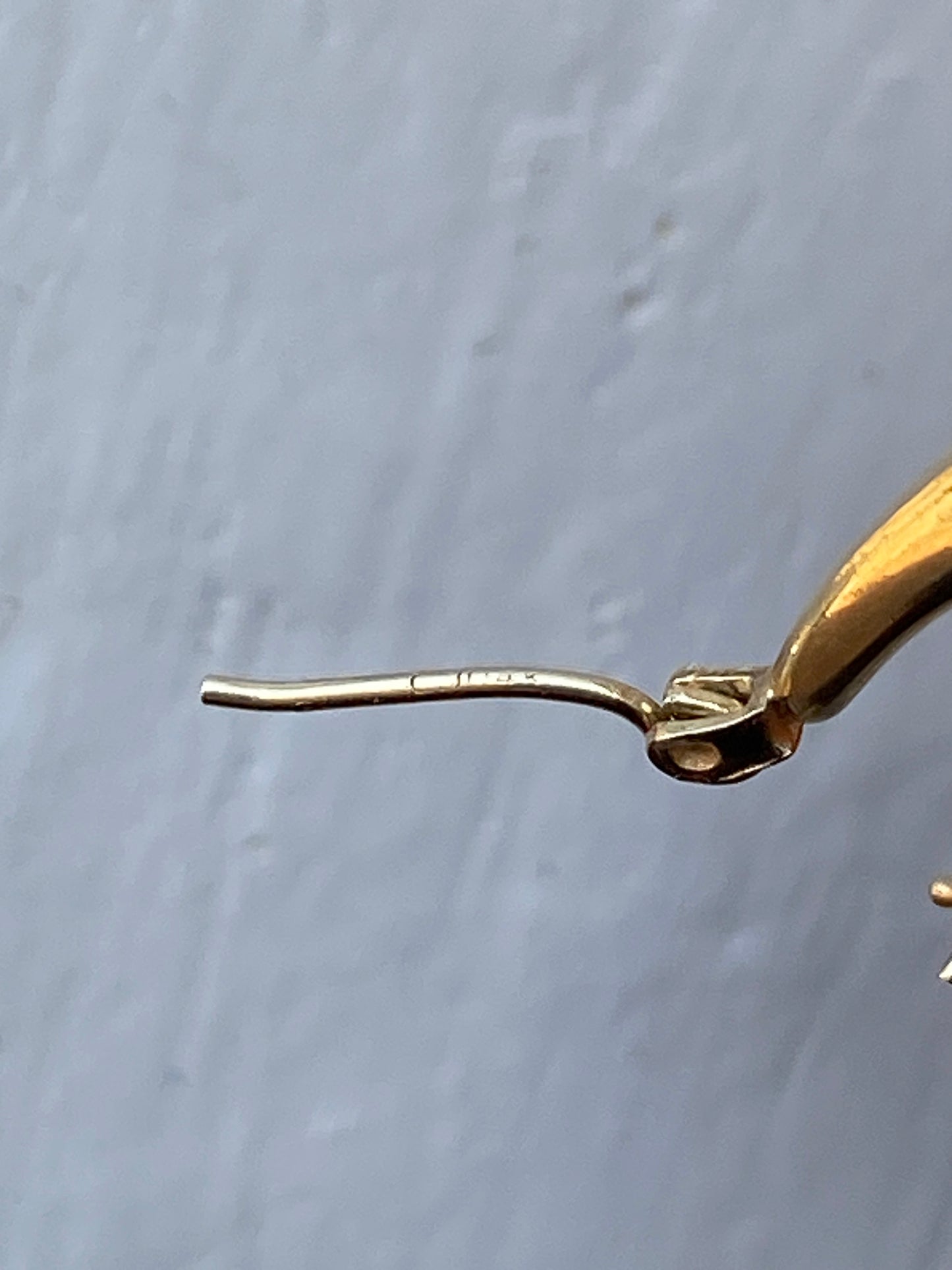 VINTAGE 14K GOLD PUFFED OVAL HOOPS, 22 MM x 14 MM