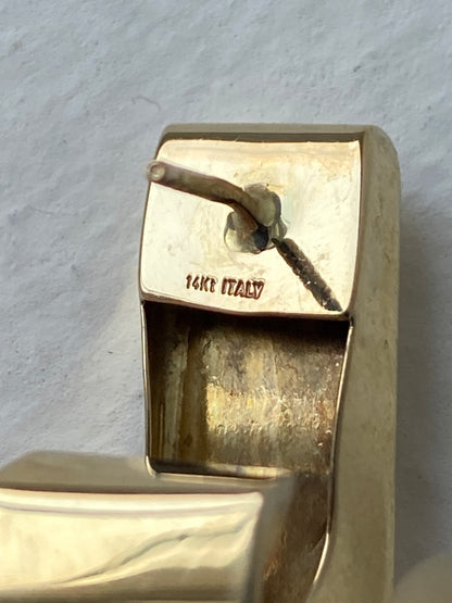 VINTAGE 14K GOLD CHUNKY J-HOOPS