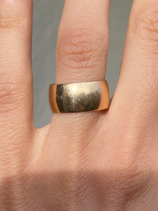 VINTAGE 14K GOLD CIGAR BAND, SIZE 4.75