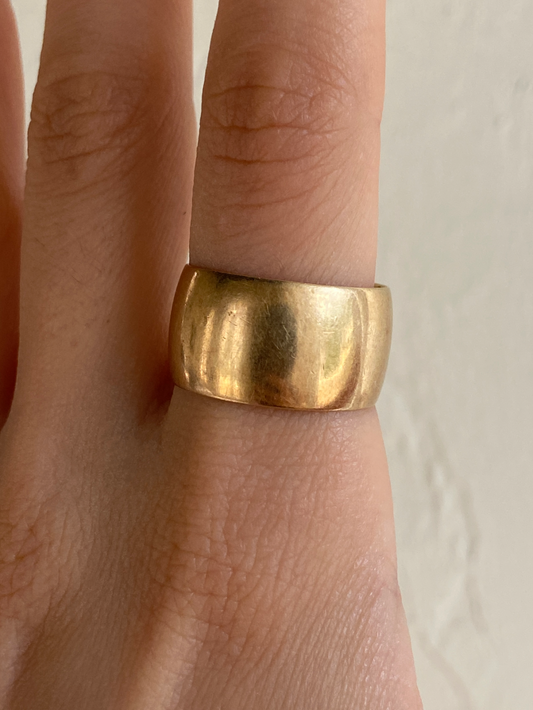 VINTAGE 14K GOLD CIGAR BAND, SIZE 8.25