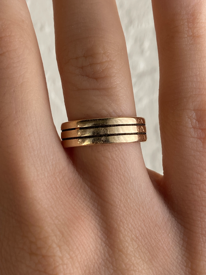 VINTAGE 14K GOLD BAND, SIZE 4.5