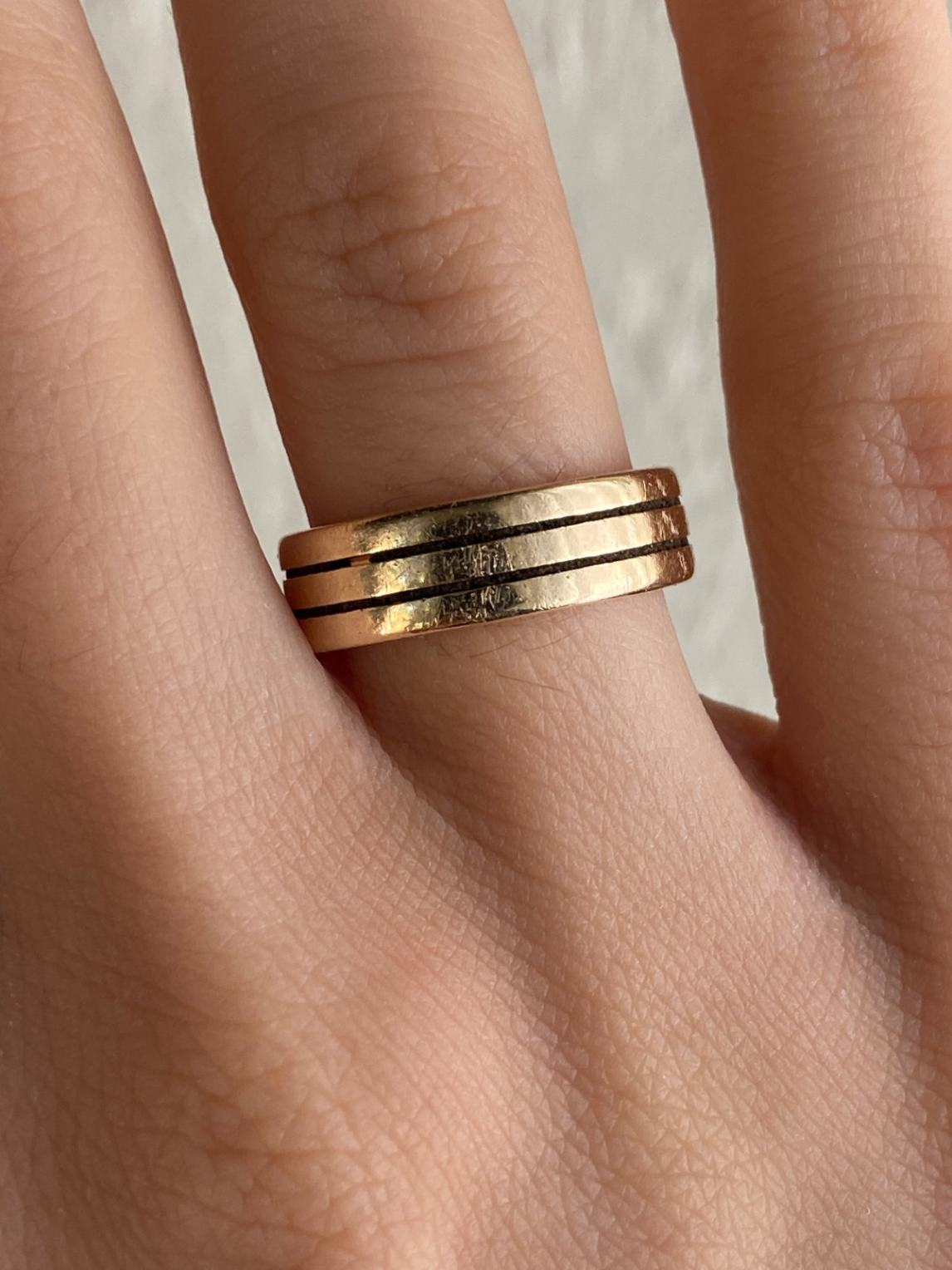 VINTAGE 14K GOLD BAND, SIZE 4.5