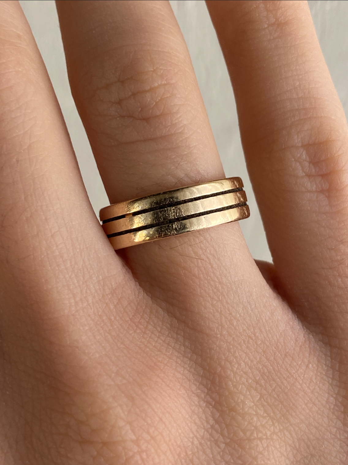 VINTAGE 14K GOLD BAND, SIZE 4.5