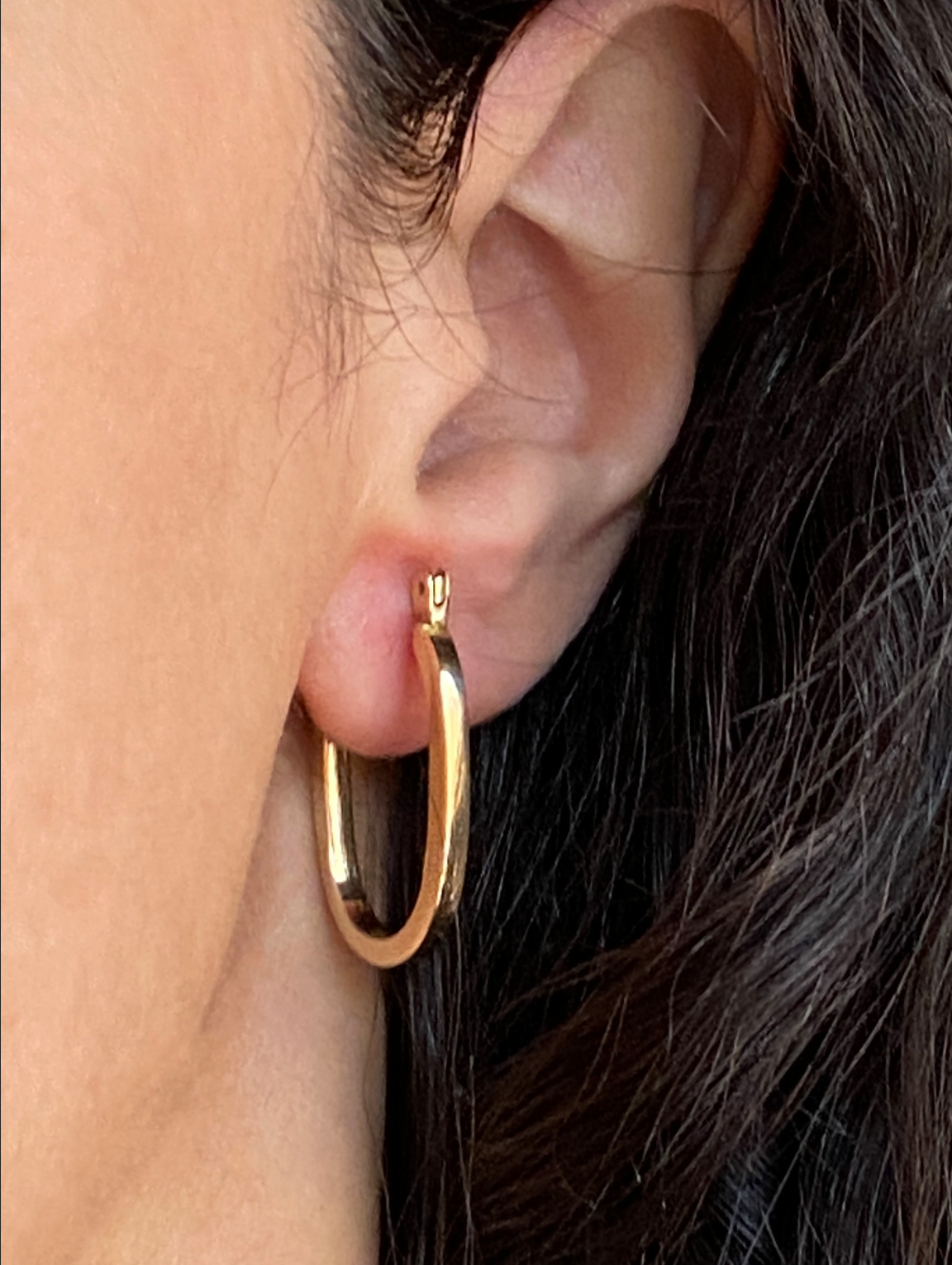 Vintage 14K Solid Yellow Gold U-Hoops
