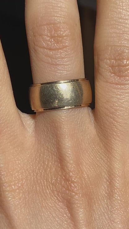 VINTAGE 14K GOLD CIGAR BAND, SIZE 5.5