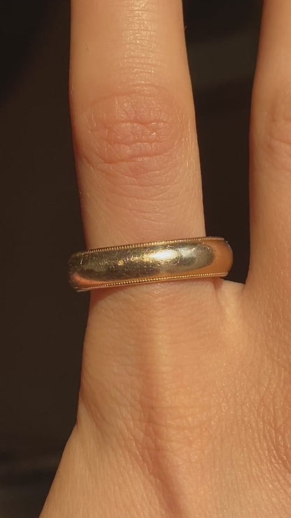 VINTAGE 14K GOLD BAND, SIZE 10