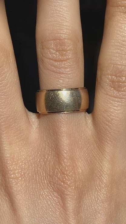 Vintage 14K Solid Yellow Gold Cigar Band, Size 5.5