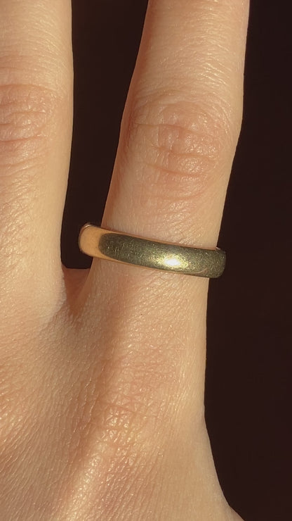 VINTAGE 1940s 14K GOLD BAND, SIZE 10.5